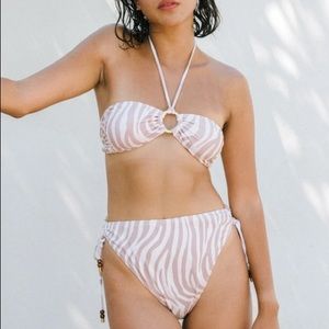 Kingdom & State Brown Zebra Print Bikini